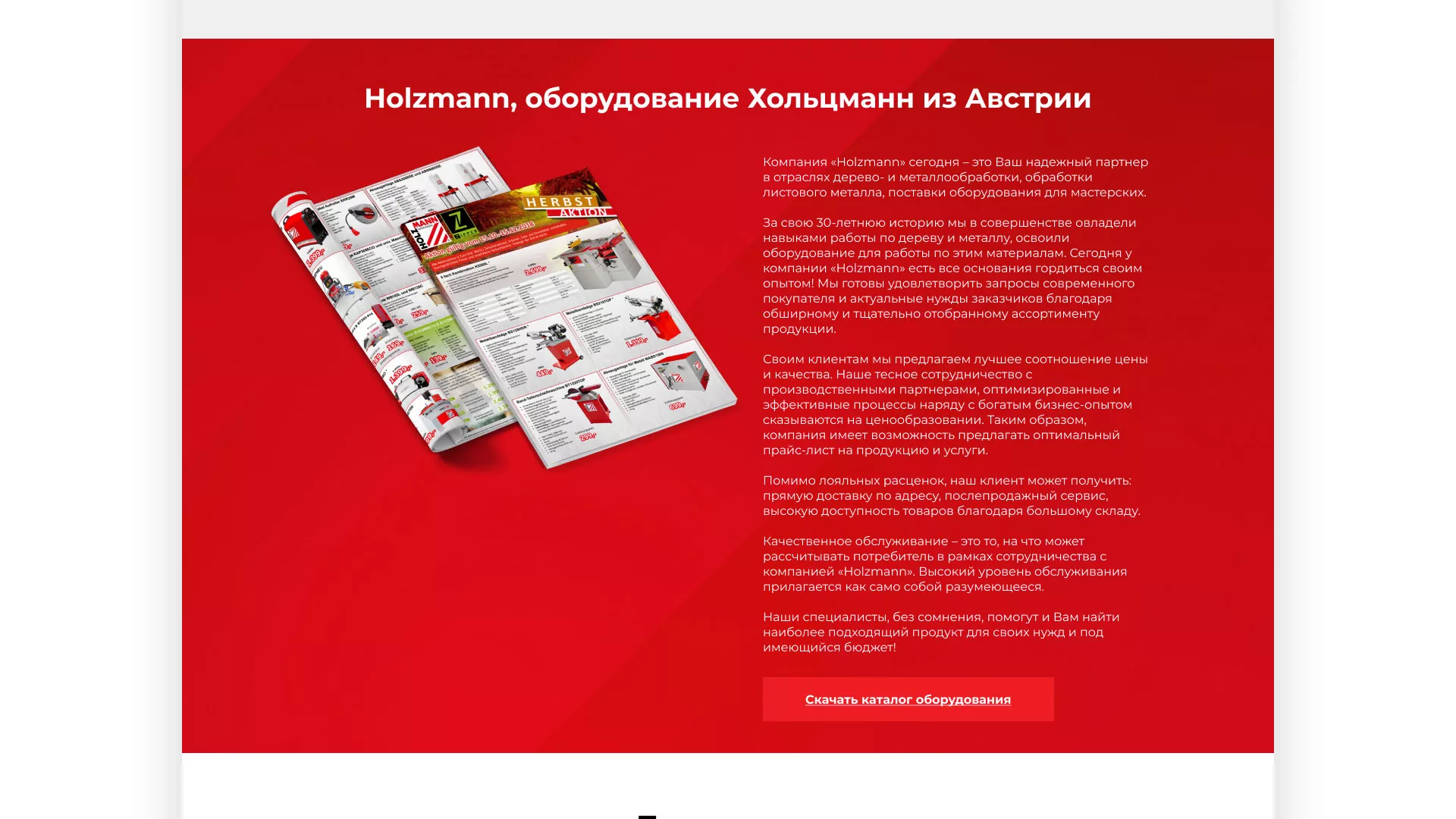 Создание сайта компании «HOLZMANN Maschinen GmbH» в Ижевске