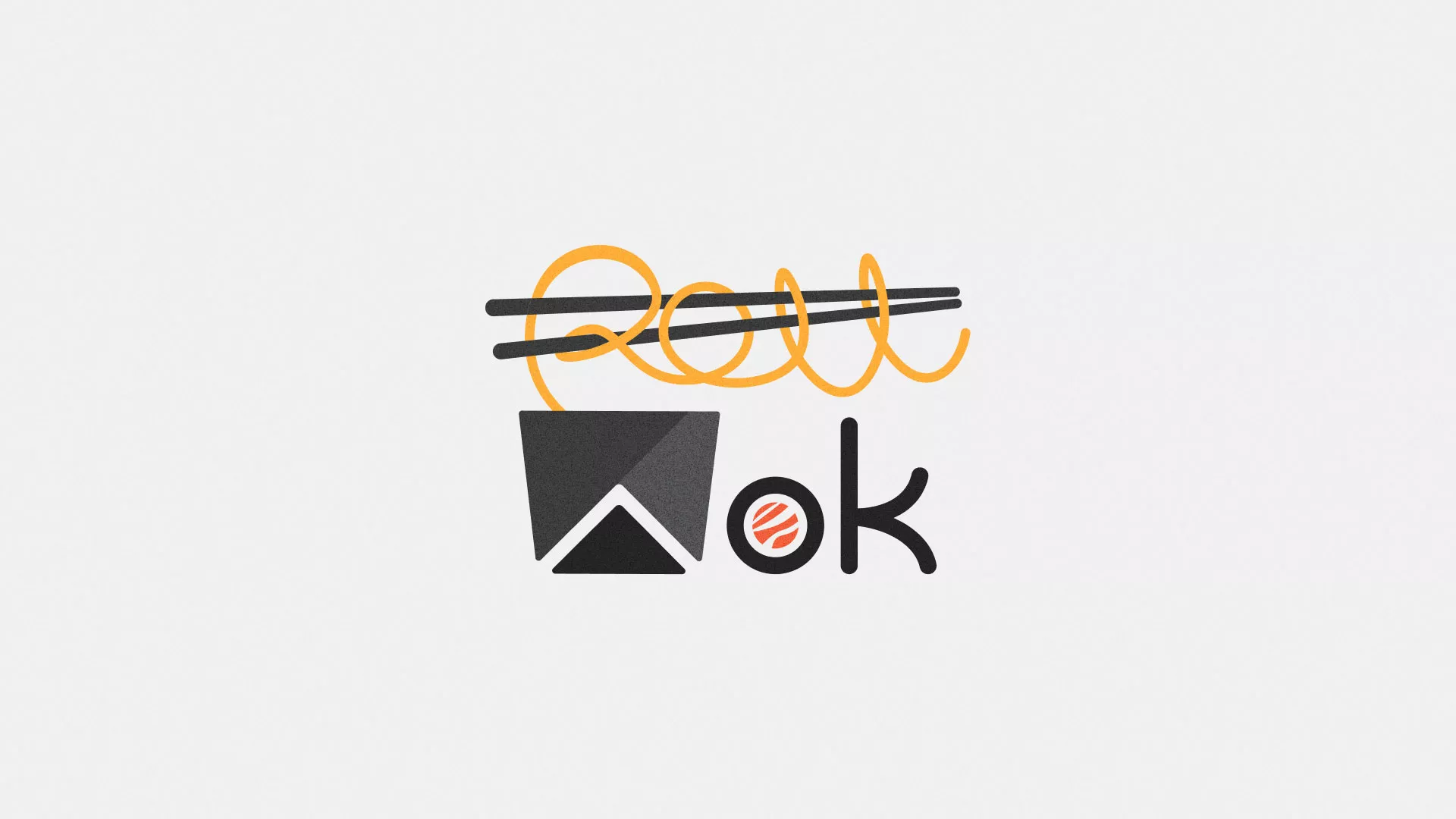 Разработка логотипа суши-бара «Roll Wok Club» в Ижевске
